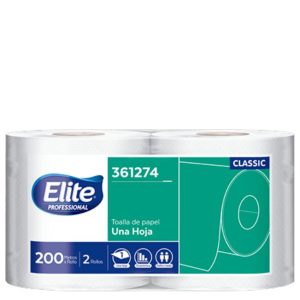 Papel Toalla Jumbo Elite Classic Blanco 2 x 200 mts