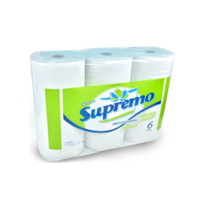 Papel Toalla Jumbo Supremo Blanco 150 mts x 6 und