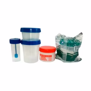 Frasco estéril para análisis con tapa verde 100 ML
