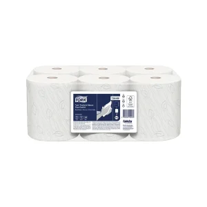Papel Toalla Rollo Precortada Hoja Doble Tork Blanco 6x20mts