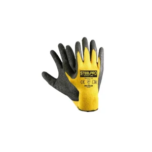 Guante multiflex latex de color amarillo Steelpro